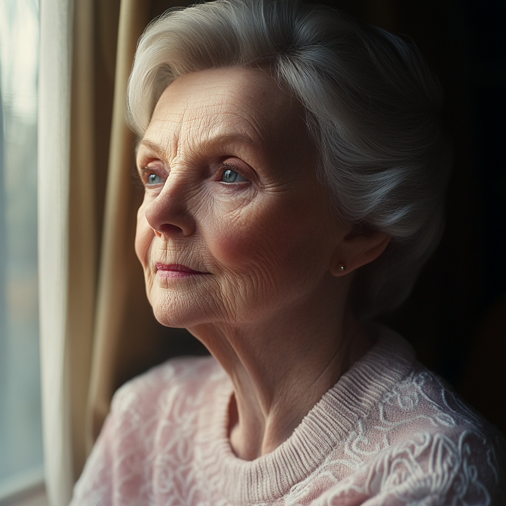 An older woman standing near a window | Source: no source