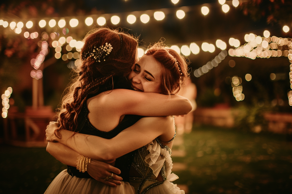 Two women hugging each other | Source: No source