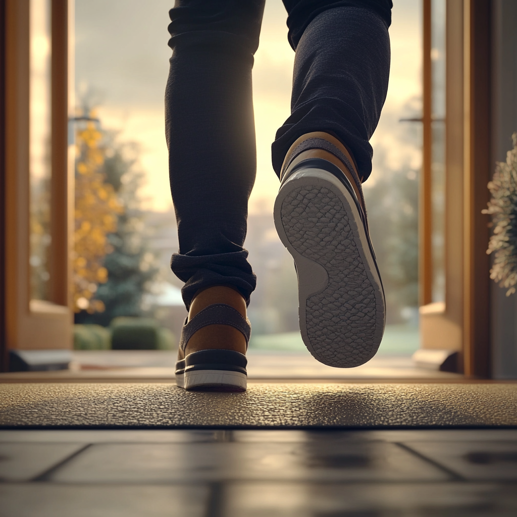 A man leaving his house | Source: no source
