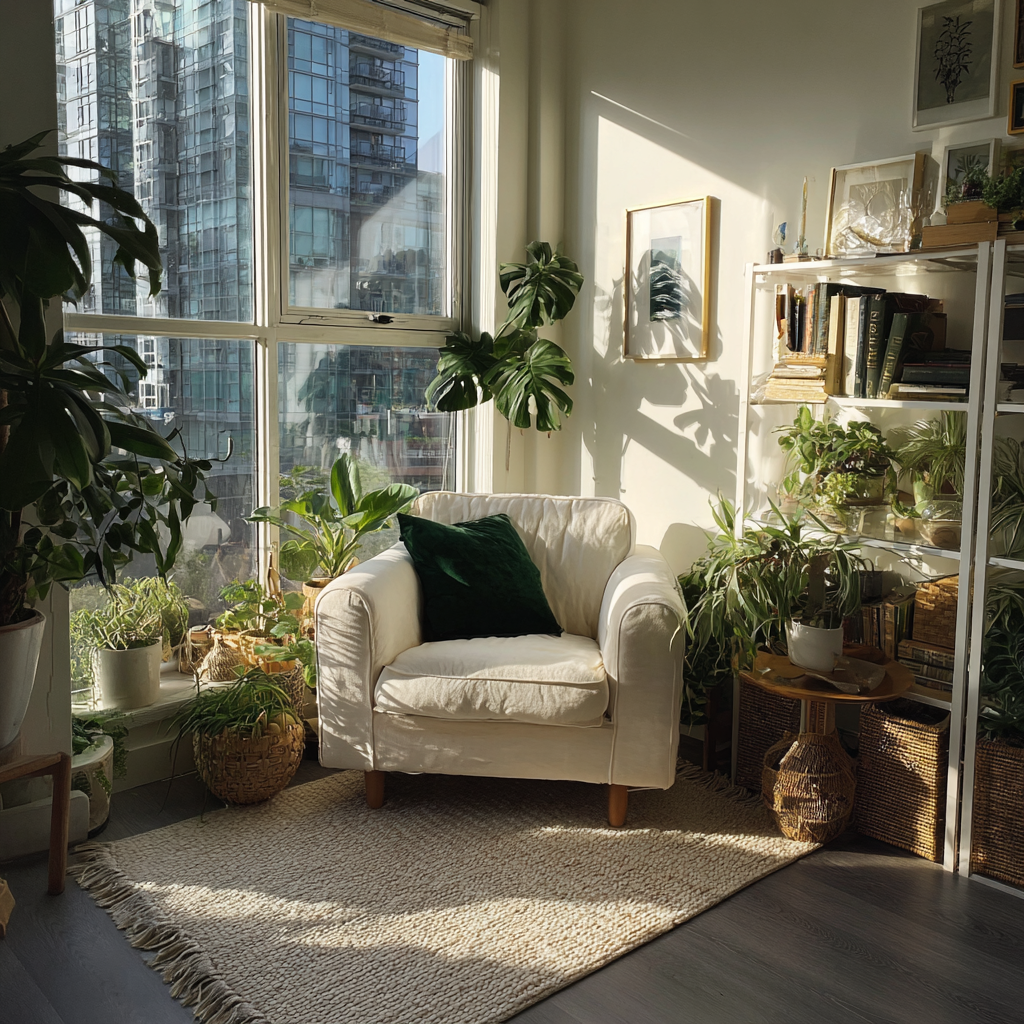 A reading corner in an apartment | Source: No source