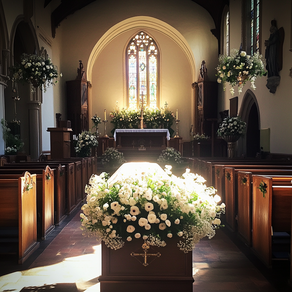 A funeral at a church | Source: No source