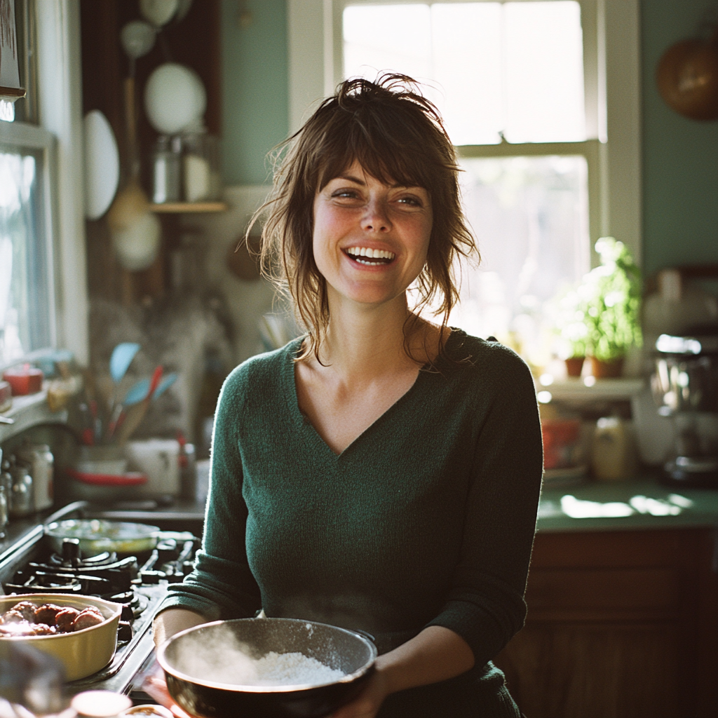 A woman laughing | Source: no source