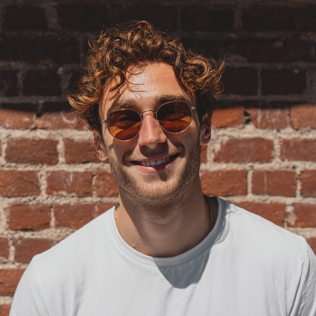 A smiling man wearing a pair of sunglasses | Source: No source