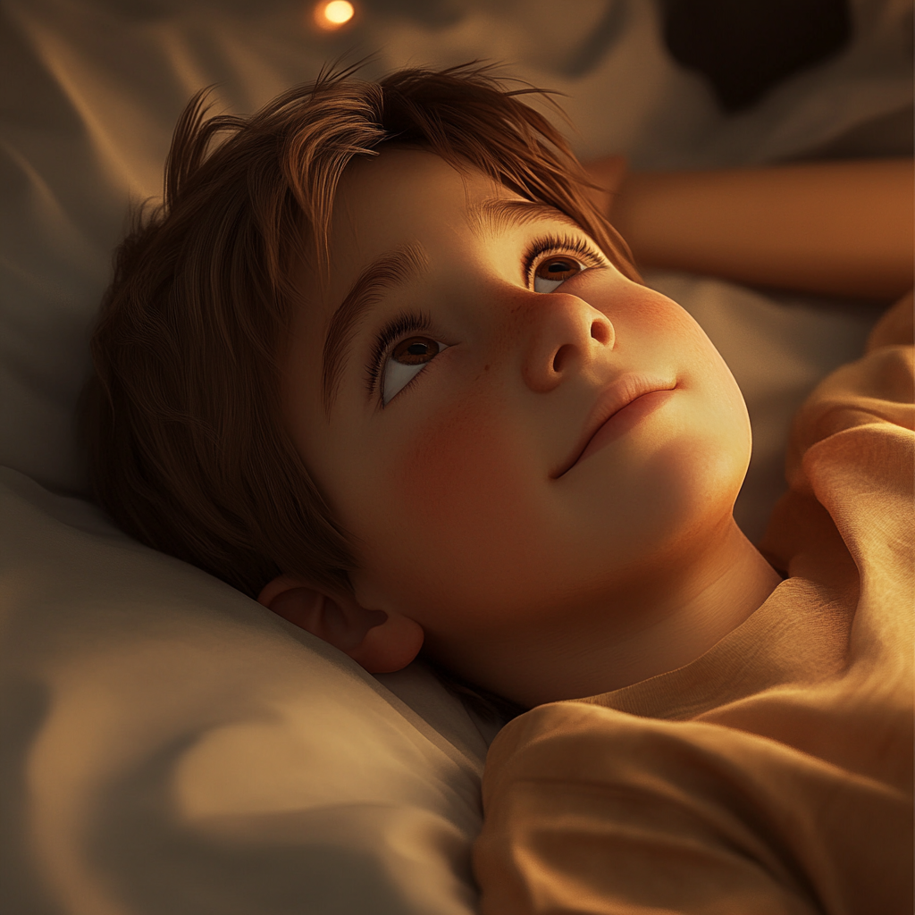 A little boy lying in his bed | Source: no source