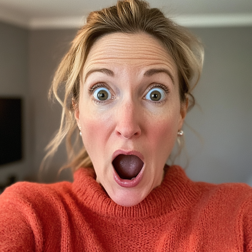 A close up of a shocked woman | Source: No source
