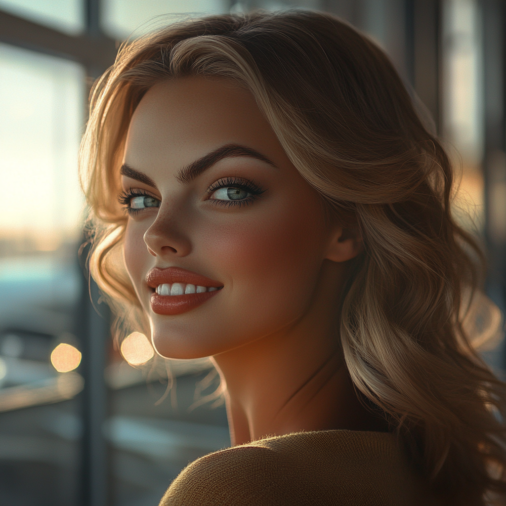 A woman with a satisfactory smile | Source: No source