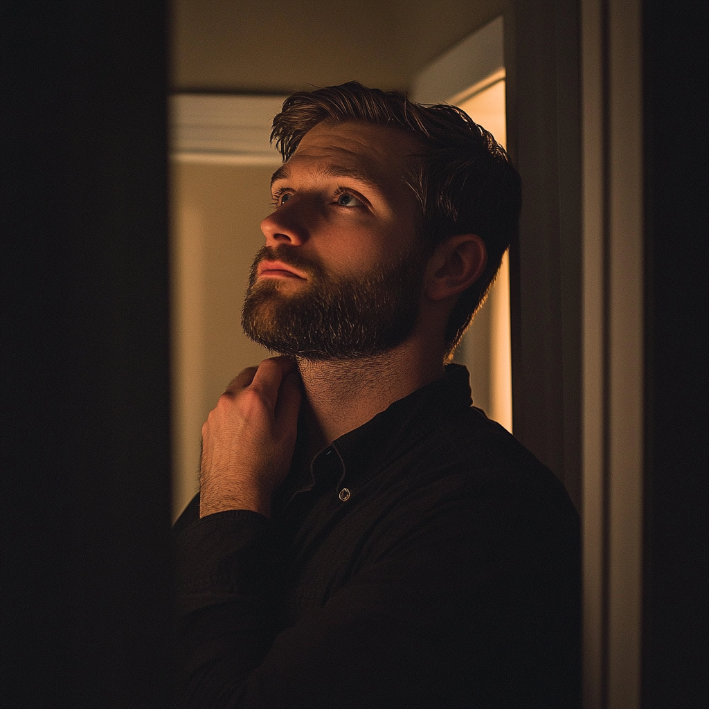 A man holding his neck | Source: No source