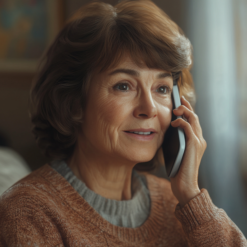 A woman talking to her daughter on the phone | Source: No source