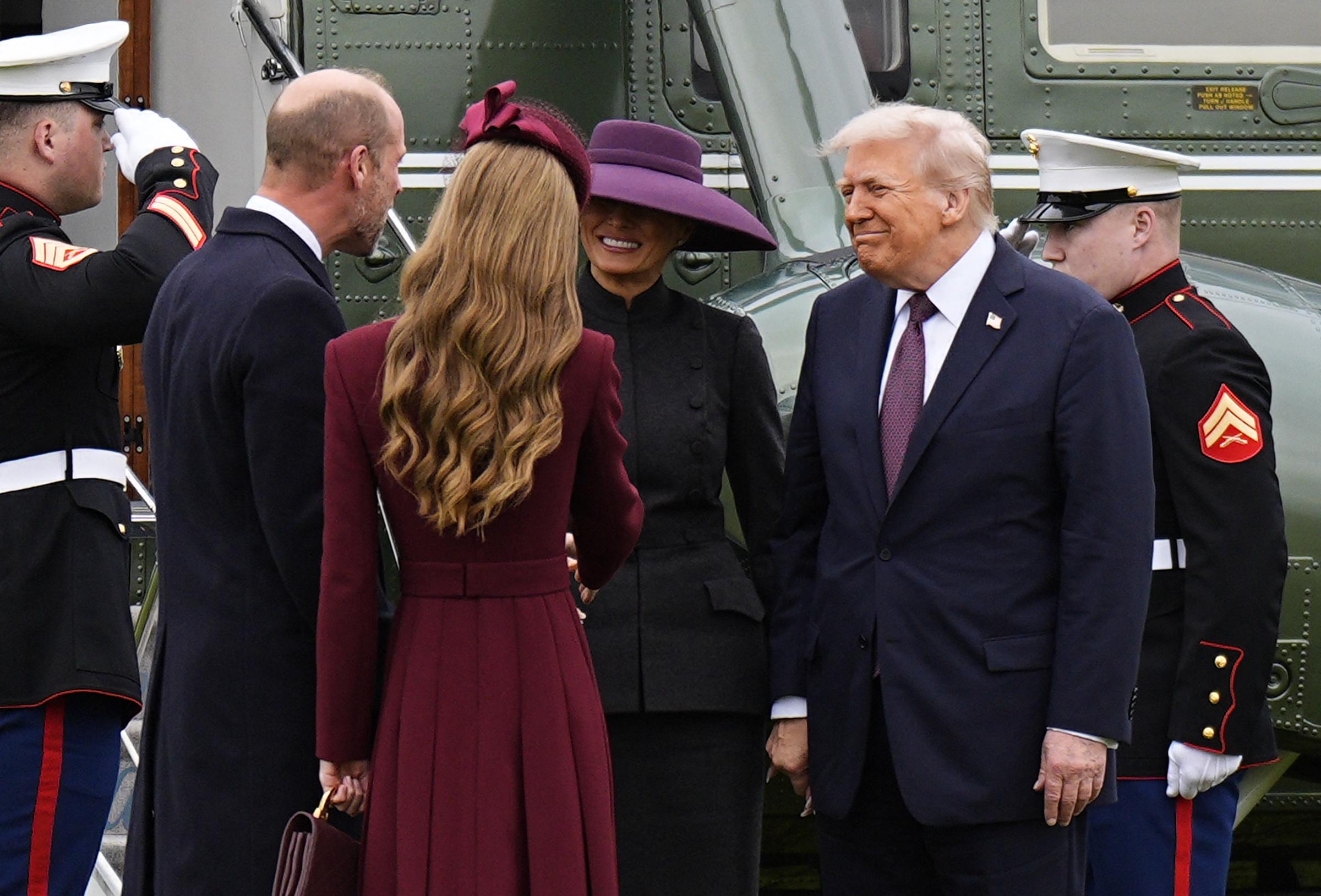 Catherine, Princess of Wales and William, Prince of Wales receive US President Donald Trump and First Lady Melania Trump at Windsor Castle on September 17, 2025, in Windsor, England | Source: Getty Images
