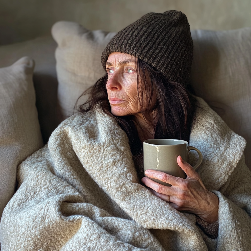 A woman holding a cup of tea | Source: No source