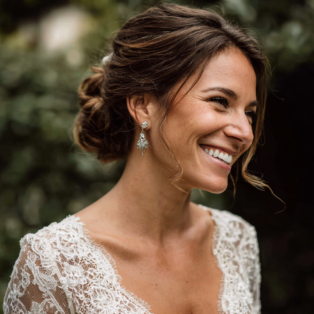 A smiling bride | Source: No source