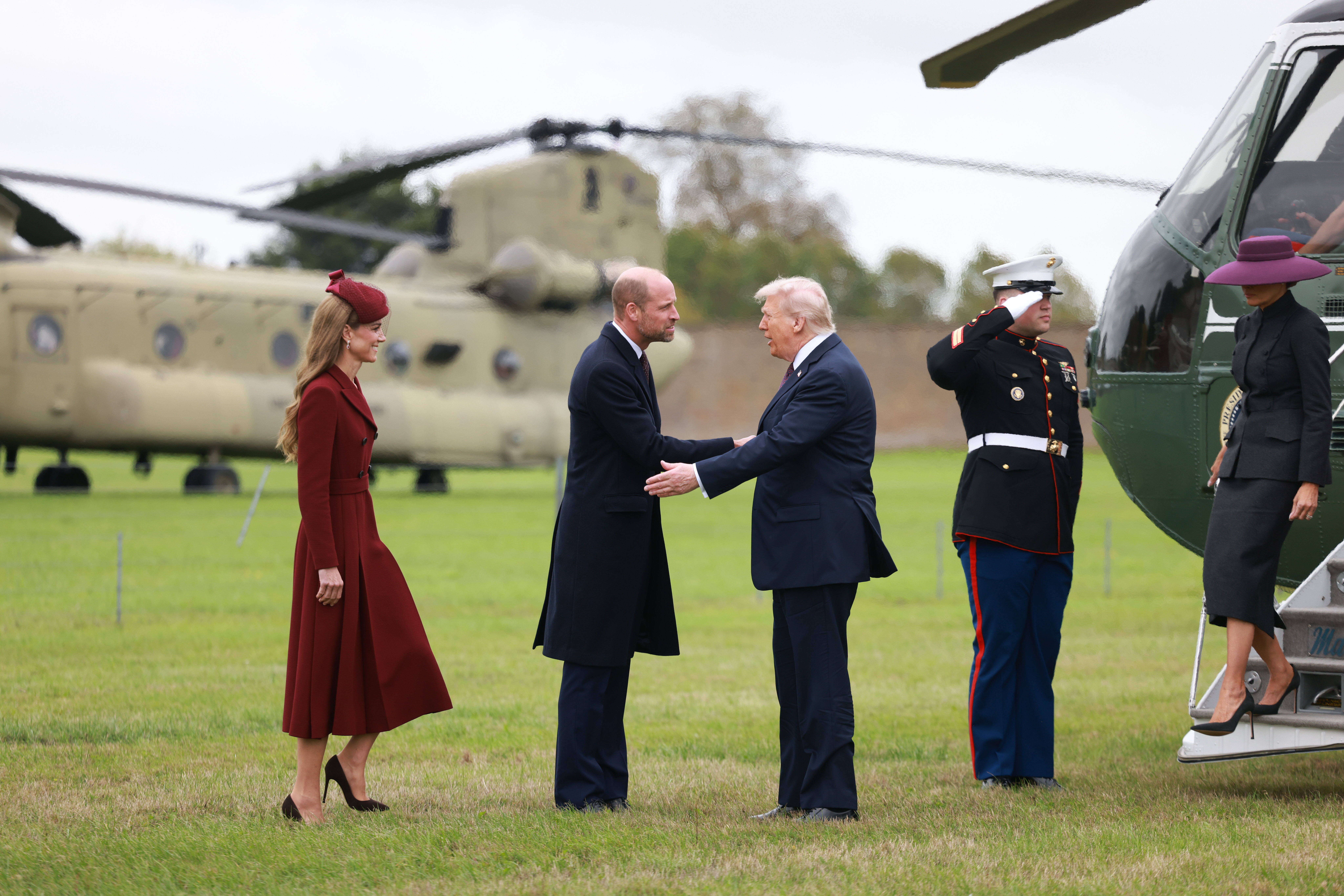 Catherine, Princess of Wales and William, Prince of Wales receive US President Donald Trump and First Lady Melania Trump at Windsor Castle on September 17, 2025, in Windsor, England | Source: Getty Images