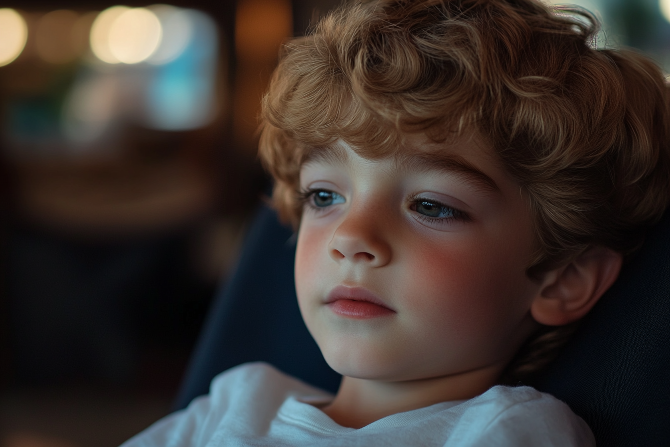 A boy sitting in a restaurant | Source: No source