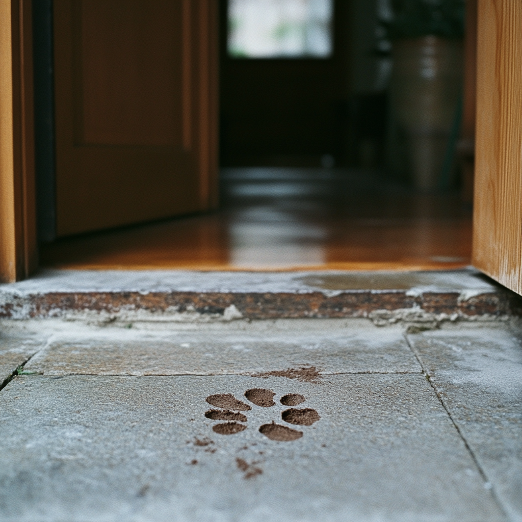 A muddy footprint | Source: no source