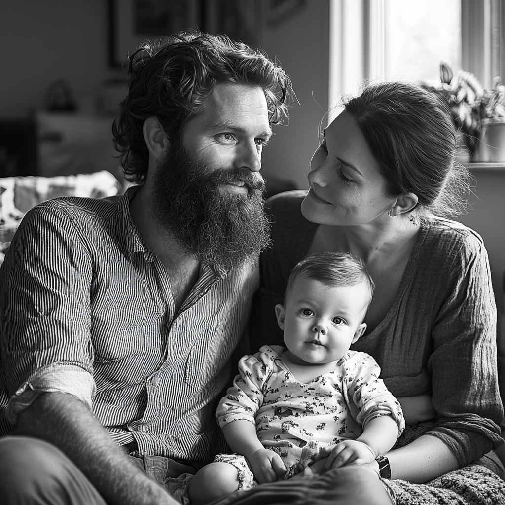 A family with a young baby boy | Source: No source