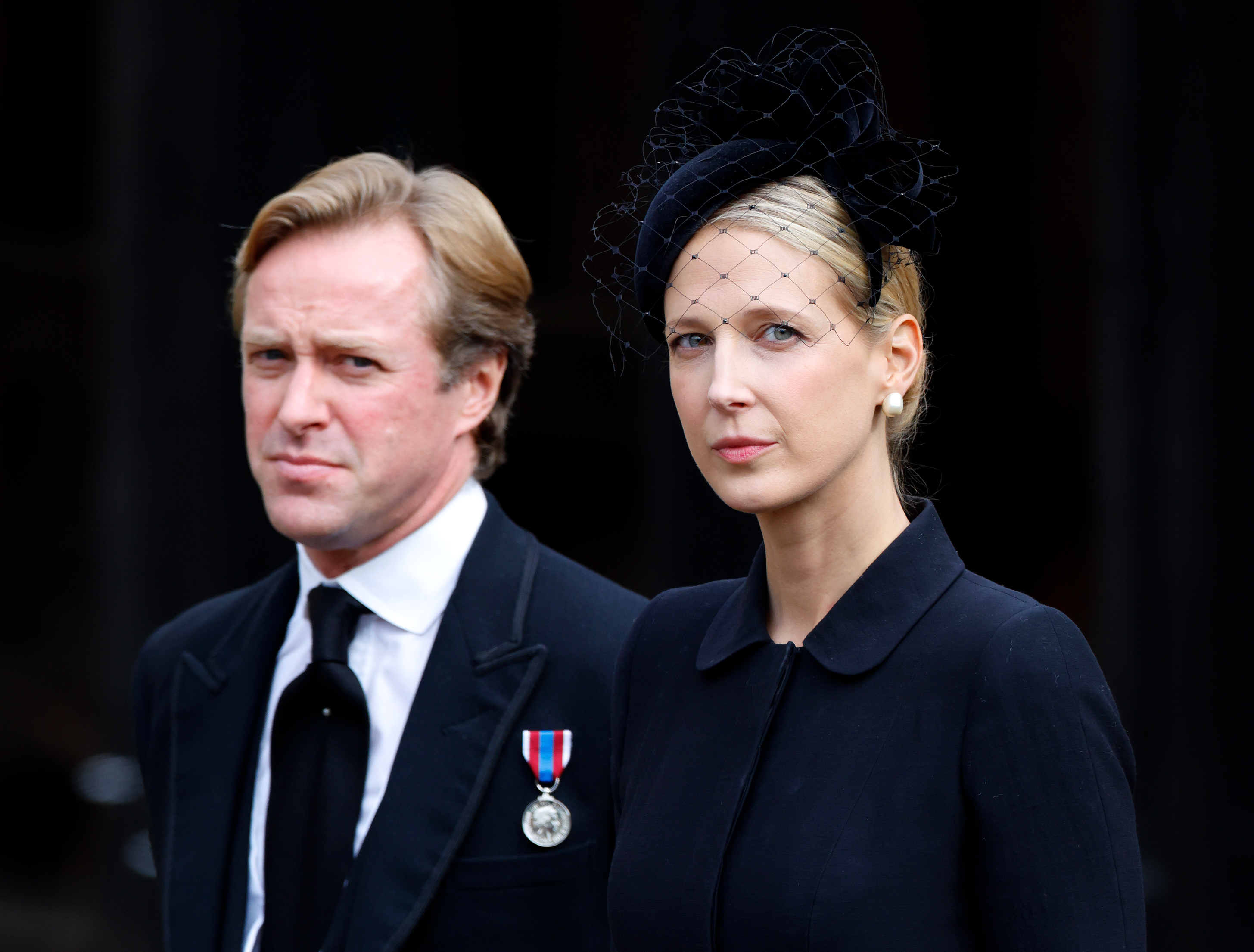 Thomas Kingston and Lady Gabriella Kingston attend the Committal Service for Queen Elizabeth II at St George's Chapel, Windsor Castle on September 19, 2022. | Source: Getty Images