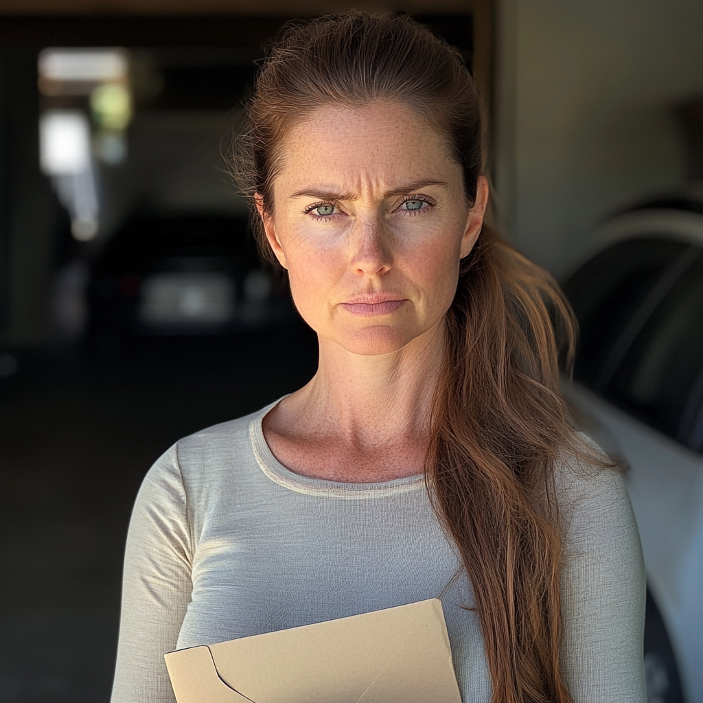 A woman standing in a garage | Source: no source