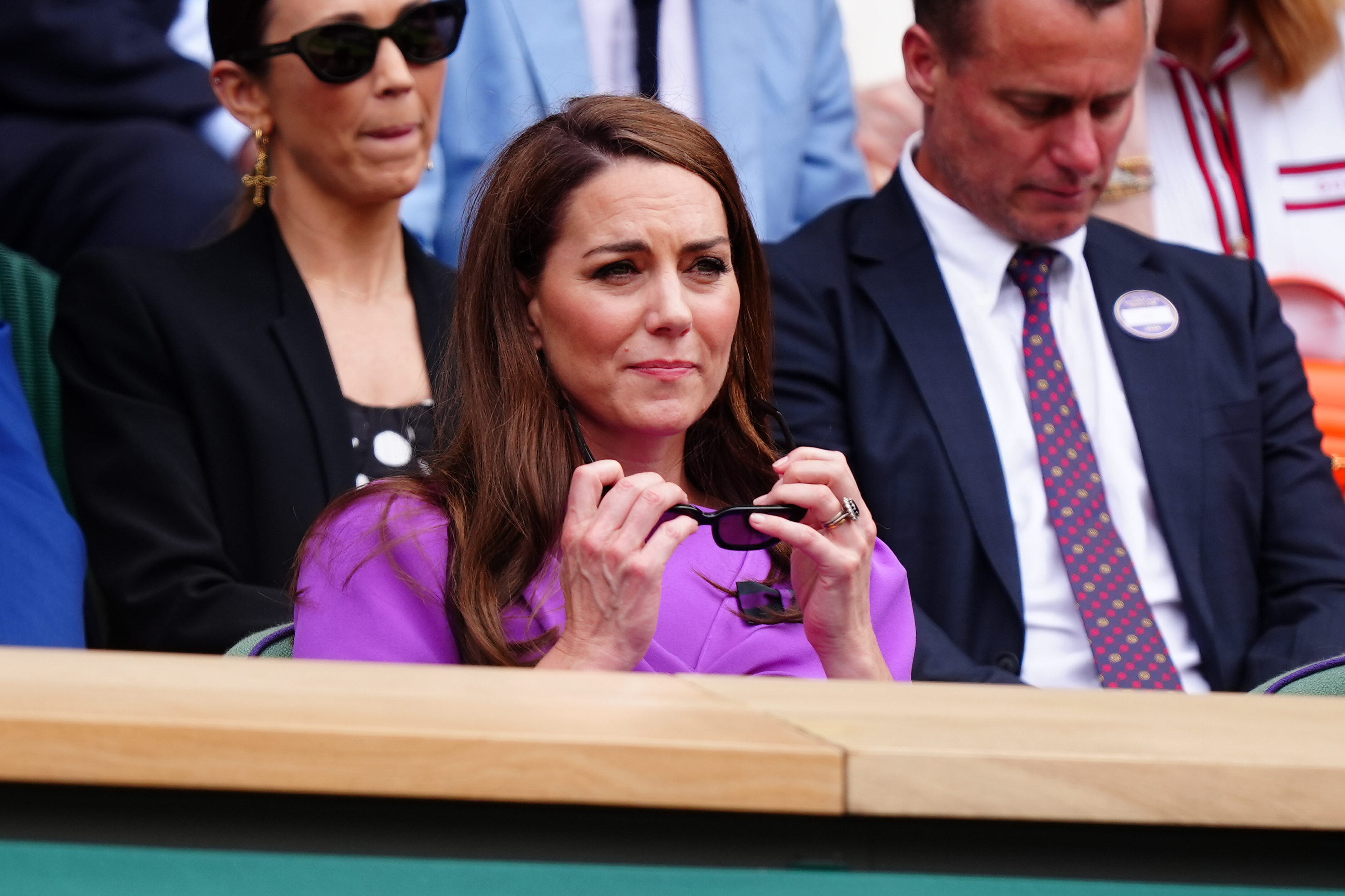 Catherine, Princess of Wales, on day 14 of the Wimbledon Championships at the All England Lawn Tennis and Croquet Club on July 14, 2024, in London. | Source: Getty Images