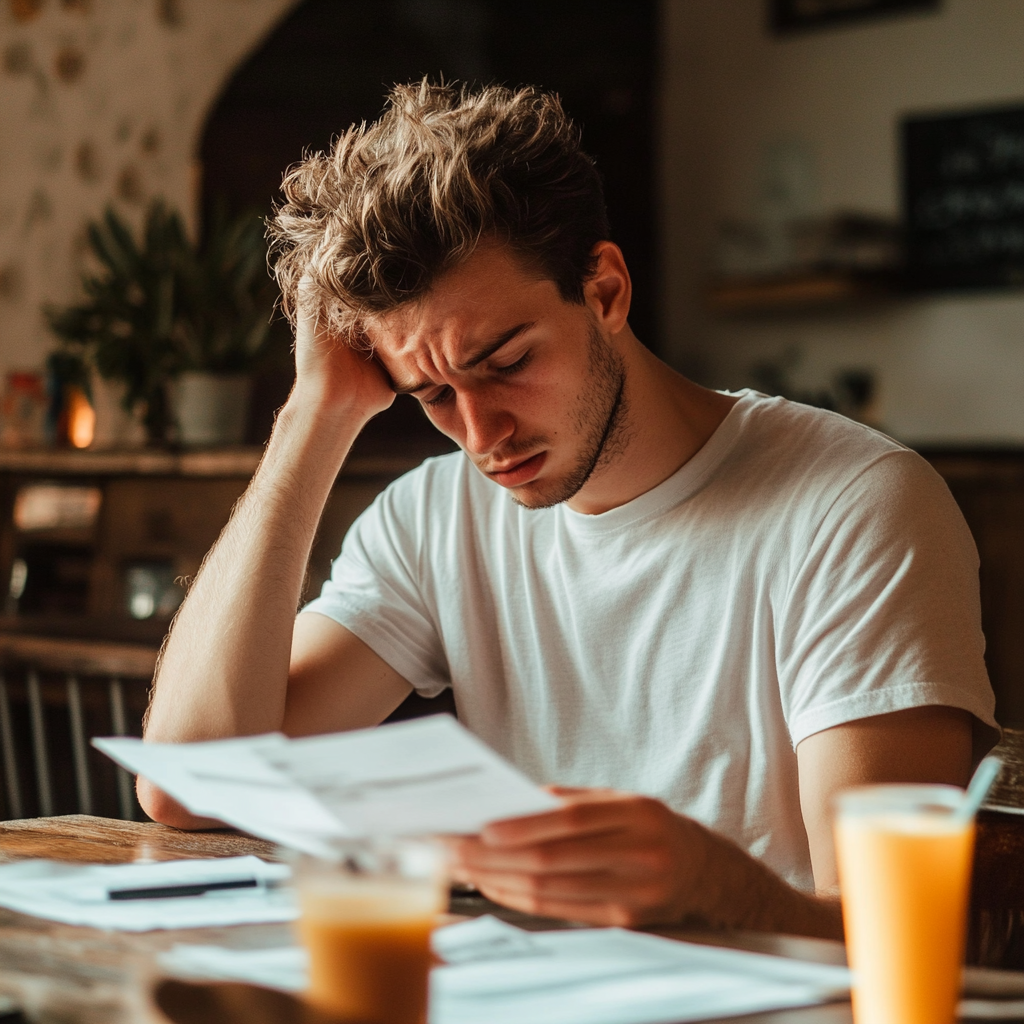 A young man scratching his head | Source: No source