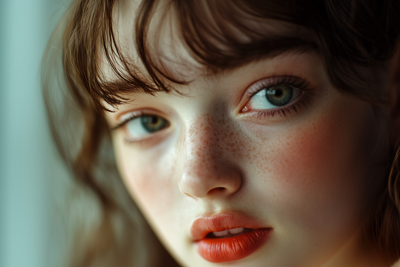 A close-up shot of a woman's face | Source: No source