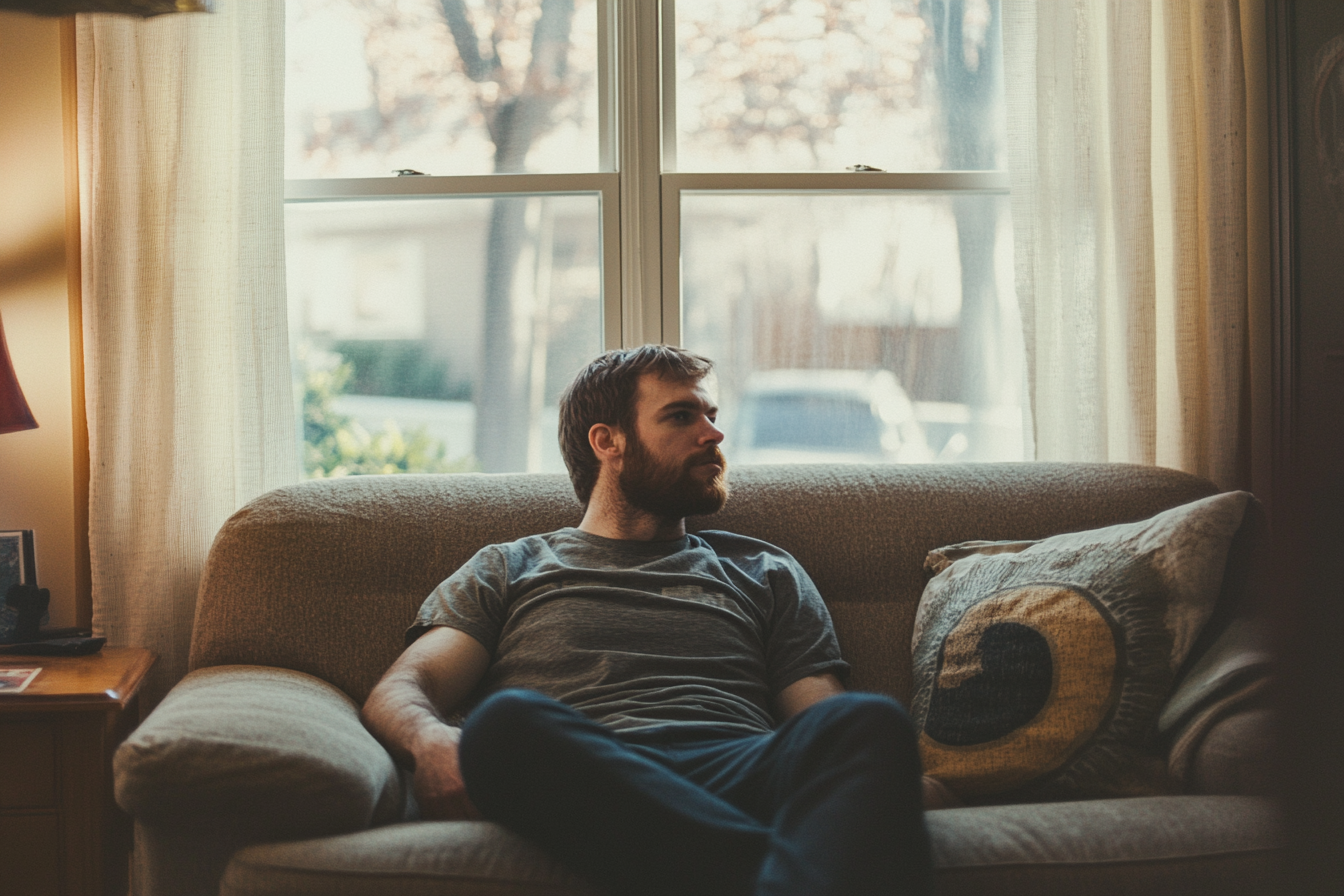 A man seated in a living room | Source: no source