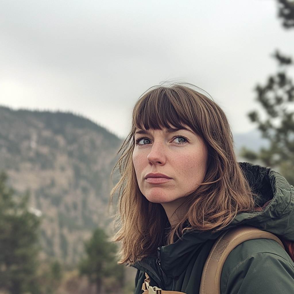 An upset woman on a hiking trail | Source: no source