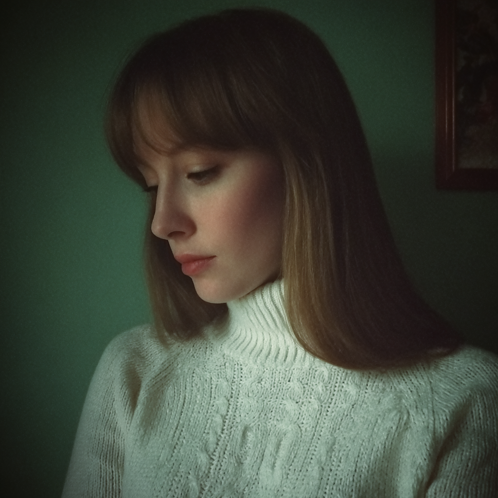 A pensive woman standing in a bedroom | Source: no source
