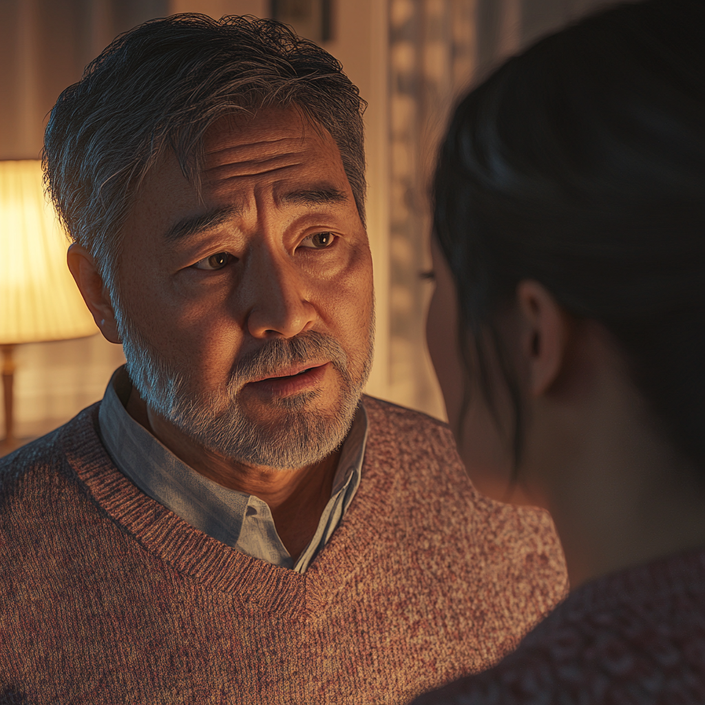 A man talking to his wife | Source: No source