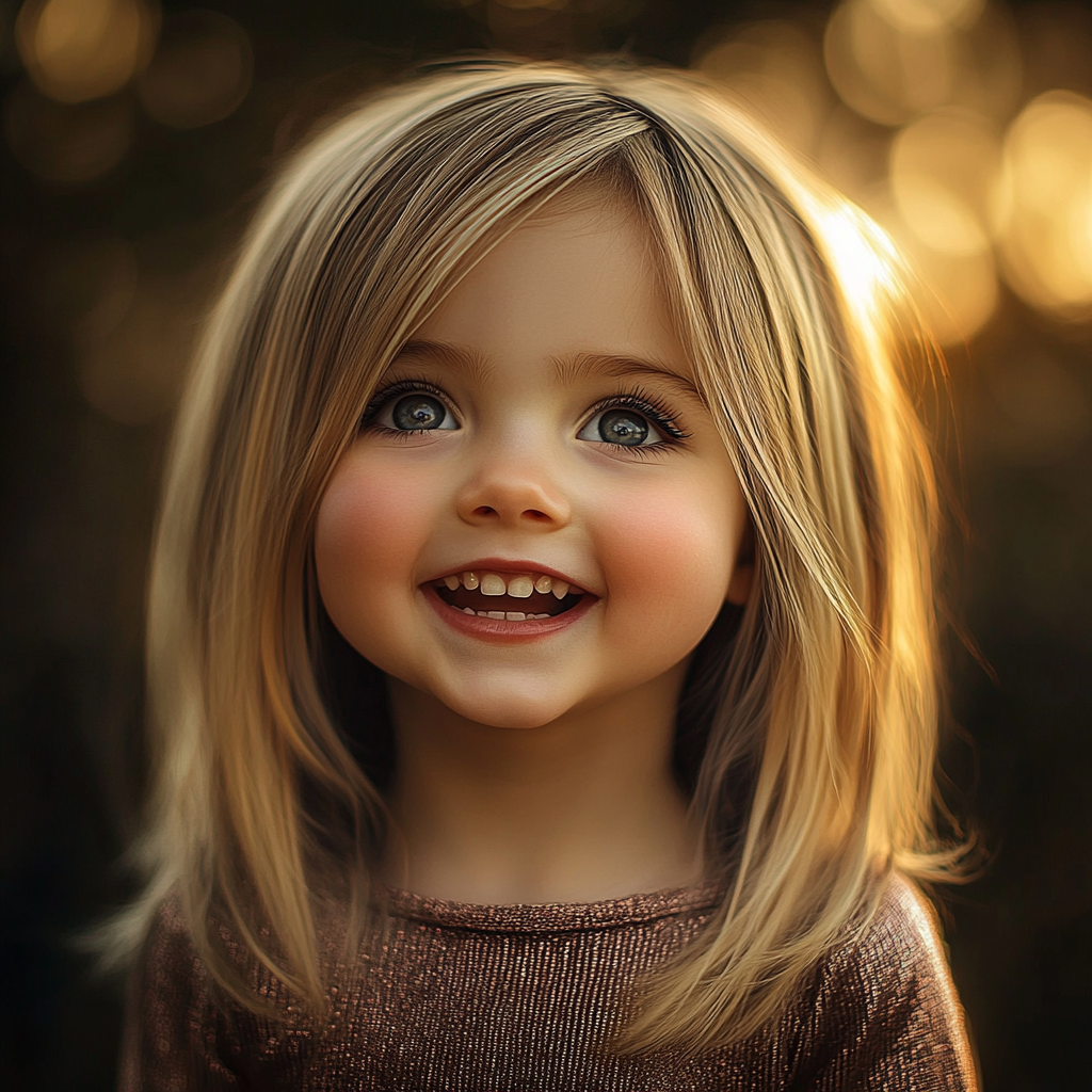 A happy little girl | Source: No source