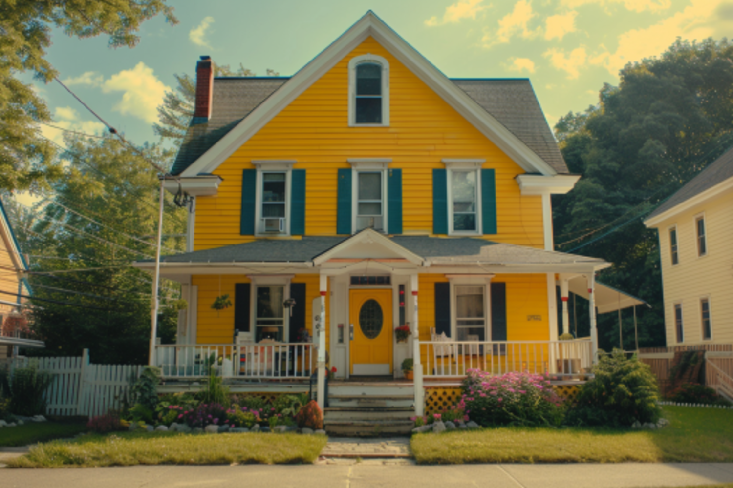 A bright yellow house | Source: no source