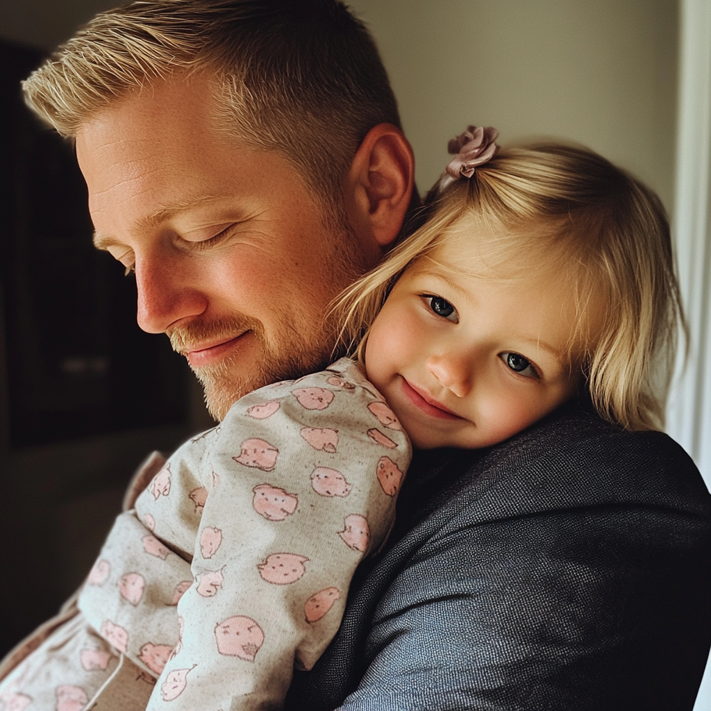 A man carrying his daughter | Source: No source