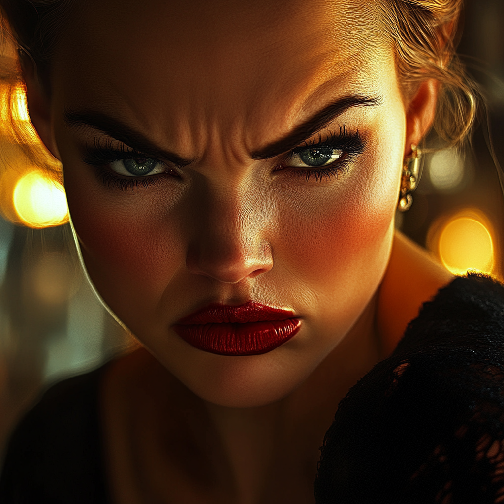 A furious woman staring unkindly | Source: No source