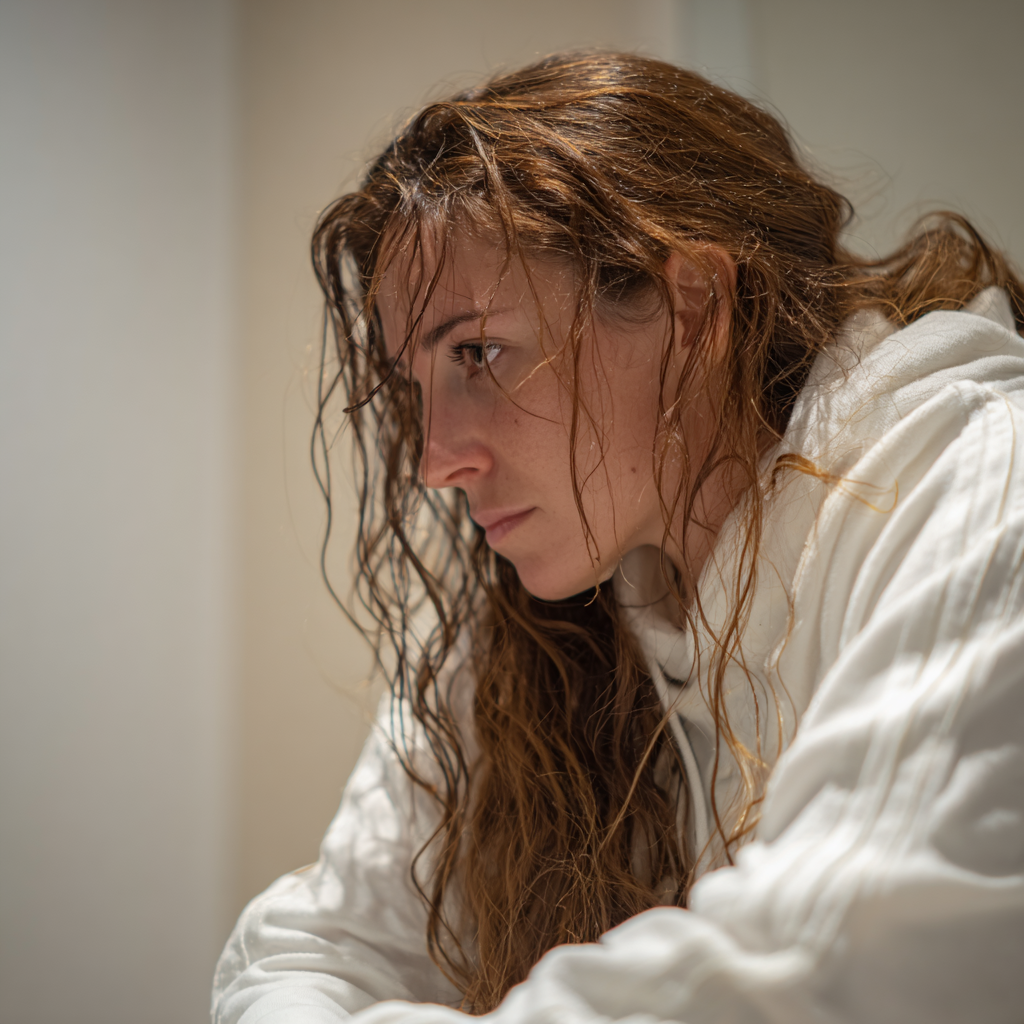 A drenched woman | Source: No source