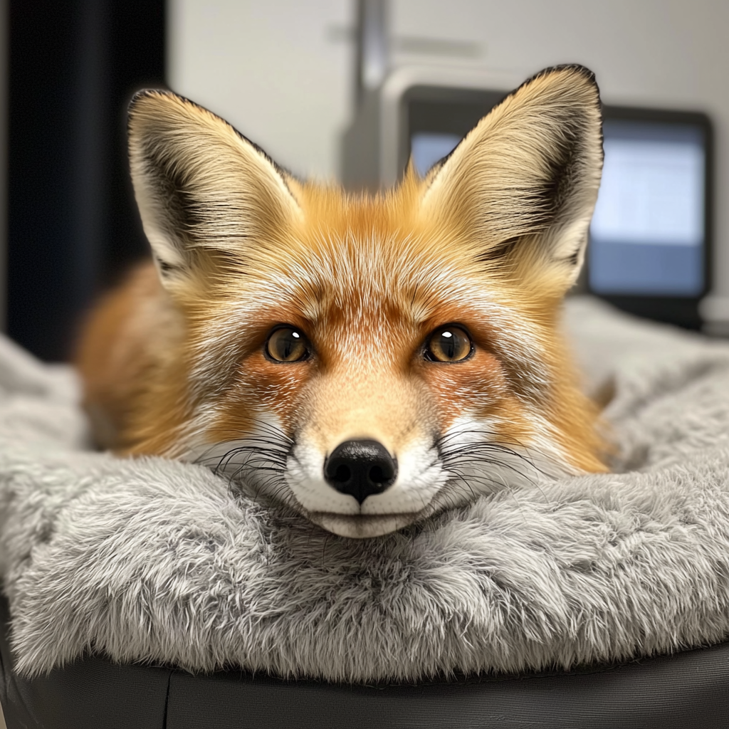 A fox in a vet clinic | Source: no source