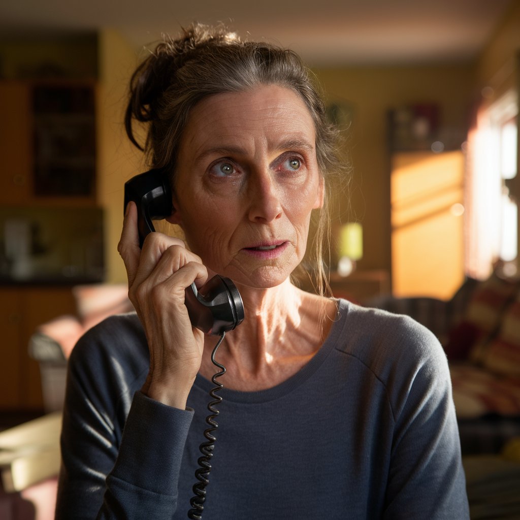A woman on the telephone at sunrise | Source: no source
