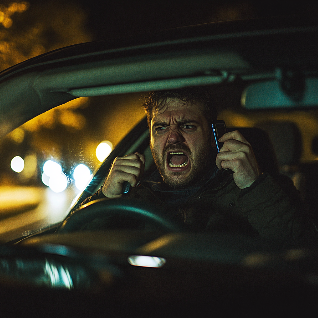 An angry man talking on his phone | Source: no source