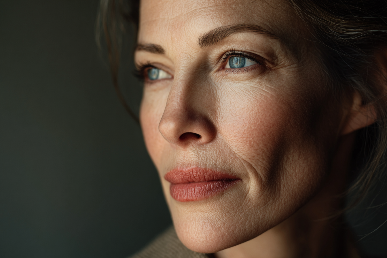 A close-up shot of a woman's face | Source: No source