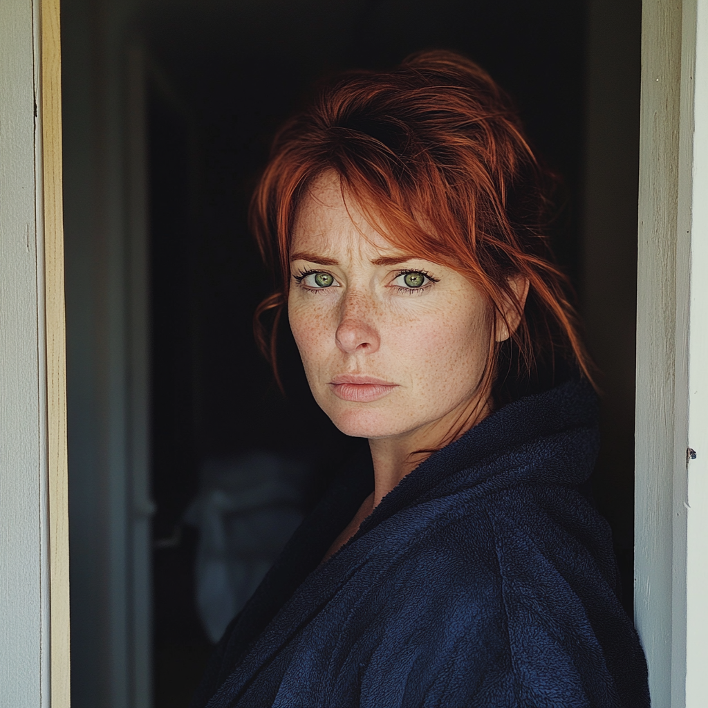 A close up of a woman wearing a robe | Source: no source