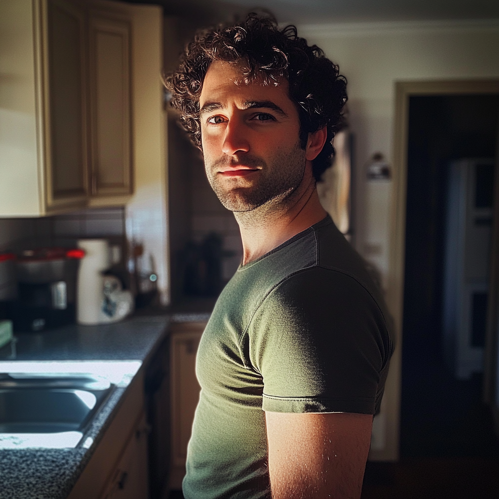 A man standing in a kitchen | Source: No source