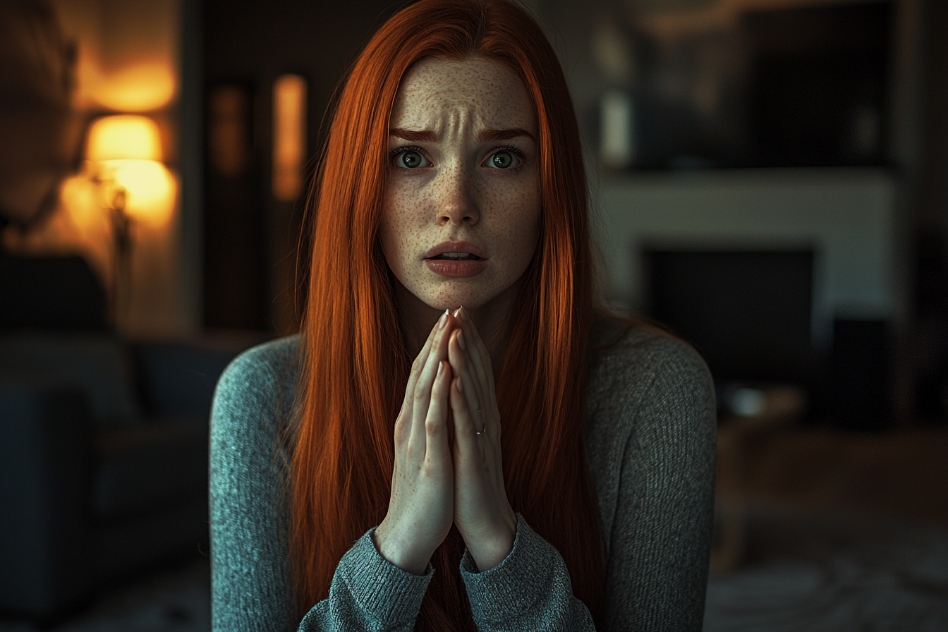 A woman with clasped hands, pleading | Source: no source
