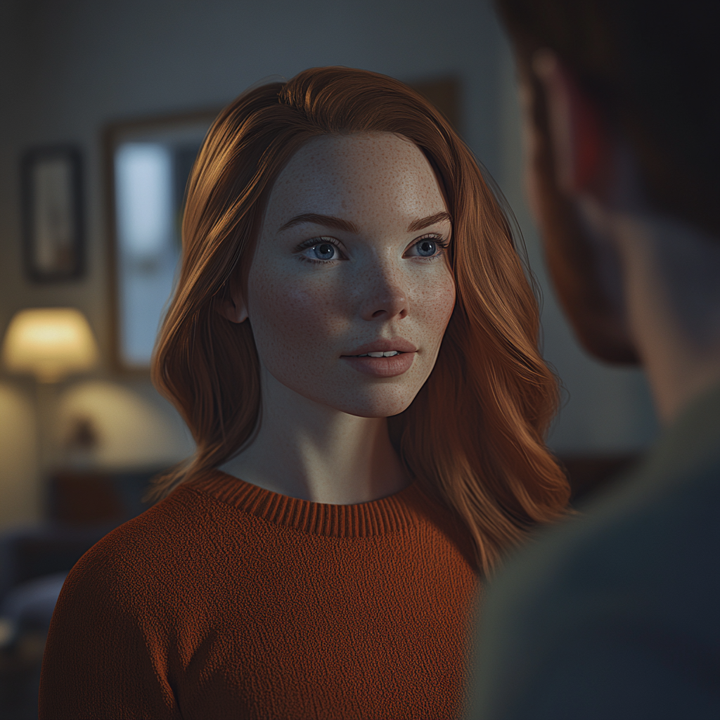 A woman talking to her husband | Source: no source