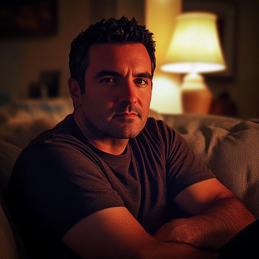 A man sitting on a couch | Source: no source
