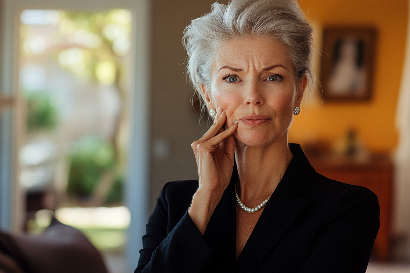 A stunned older woman | Source: No source