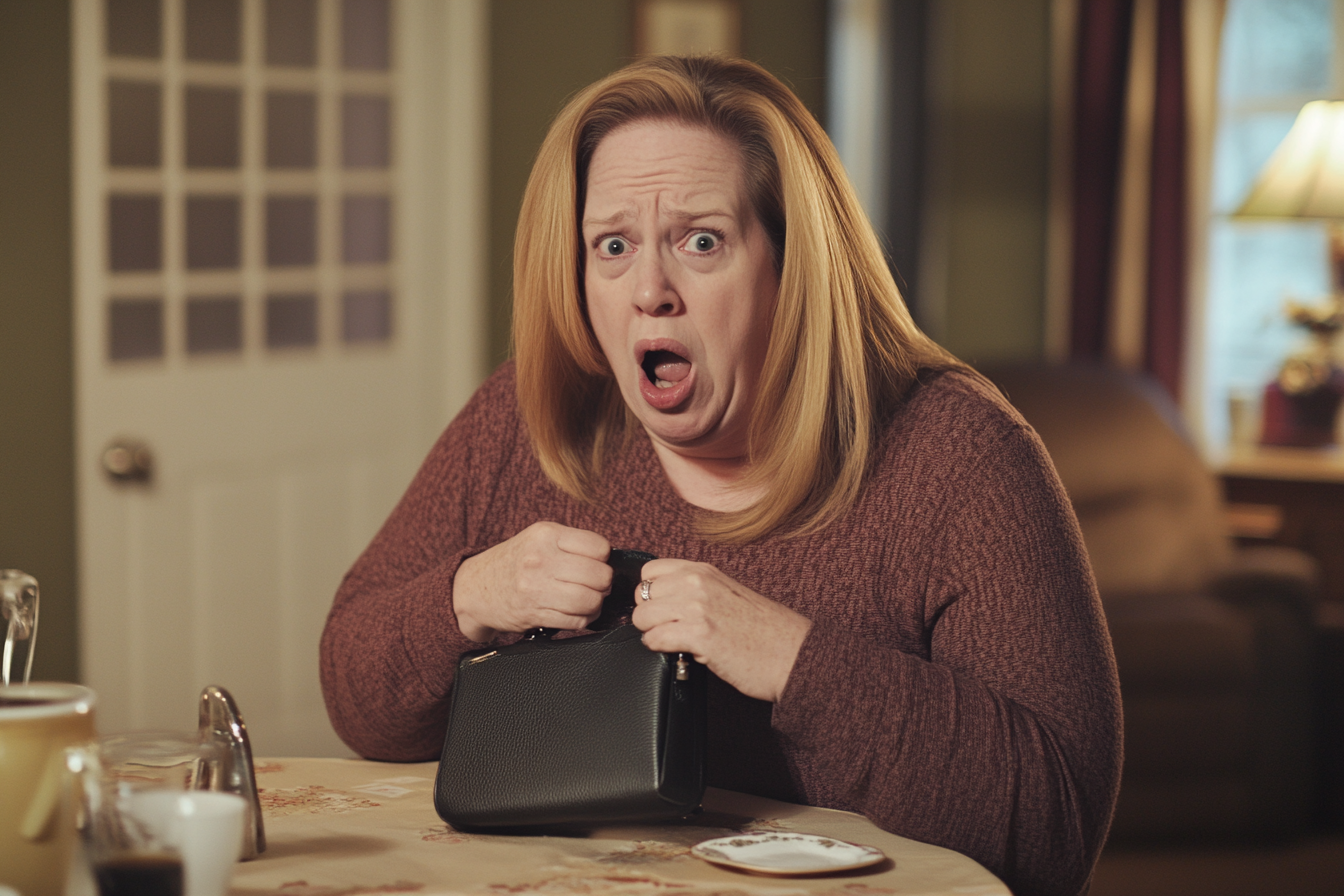 An outraged woman clutching her purse | Source: No source