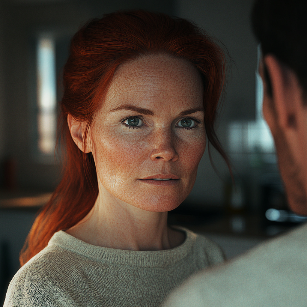 A woman talking to her husband | Source: no source