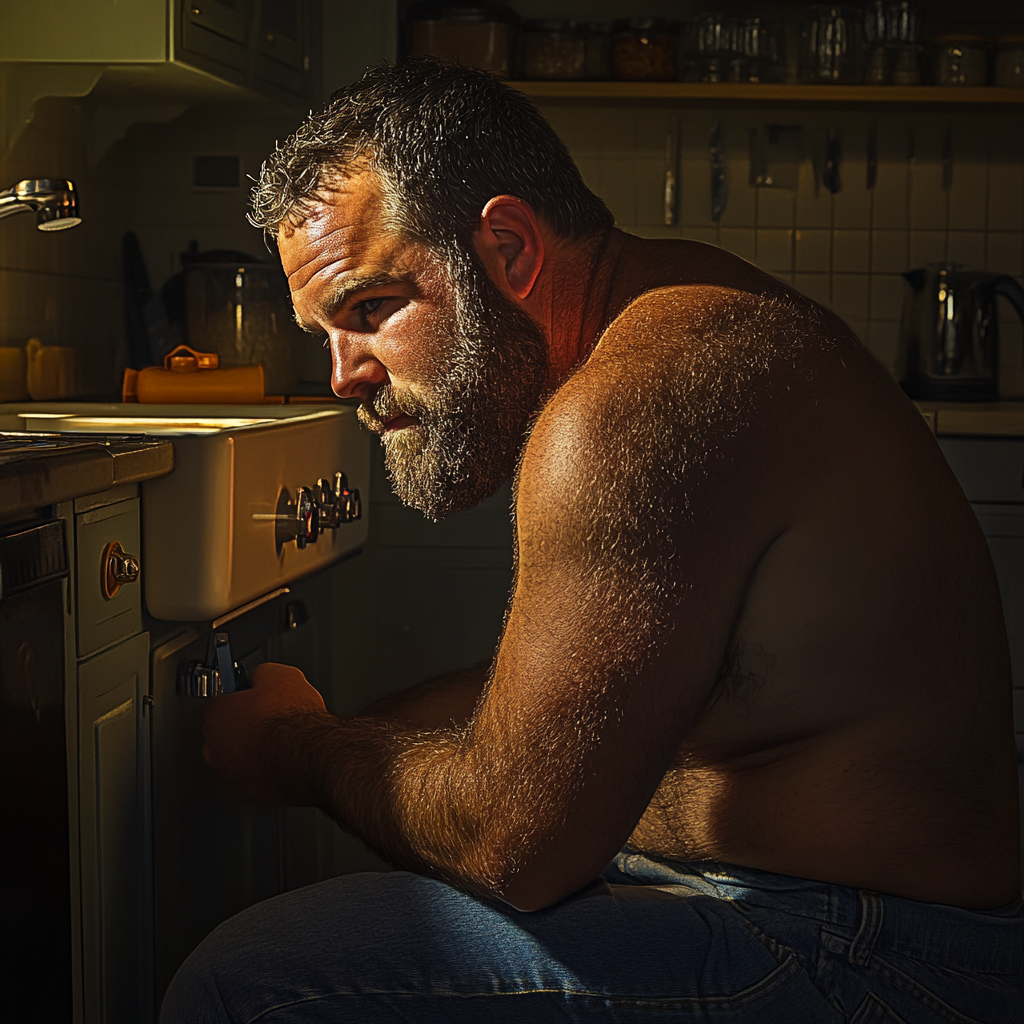 A man fixing a sink | Source: No source