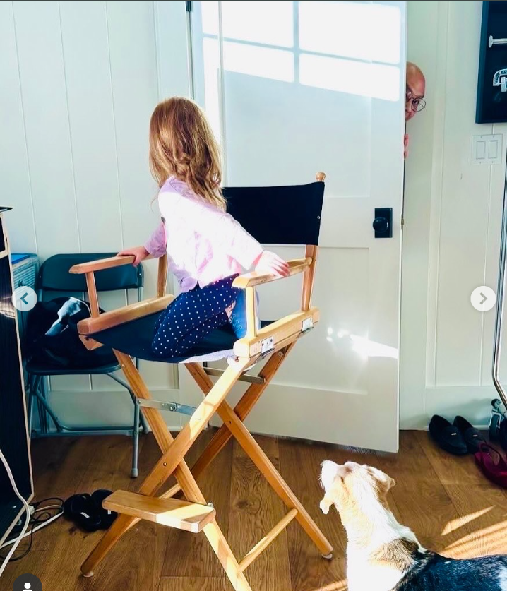 Princess Lilibet is seen sitting on the director's chair, in a post dated September 1, 2025 | Source: Instagram/meghan