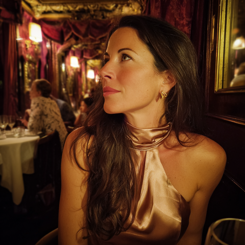 A woman sitting at a restaurant | Source: no source
