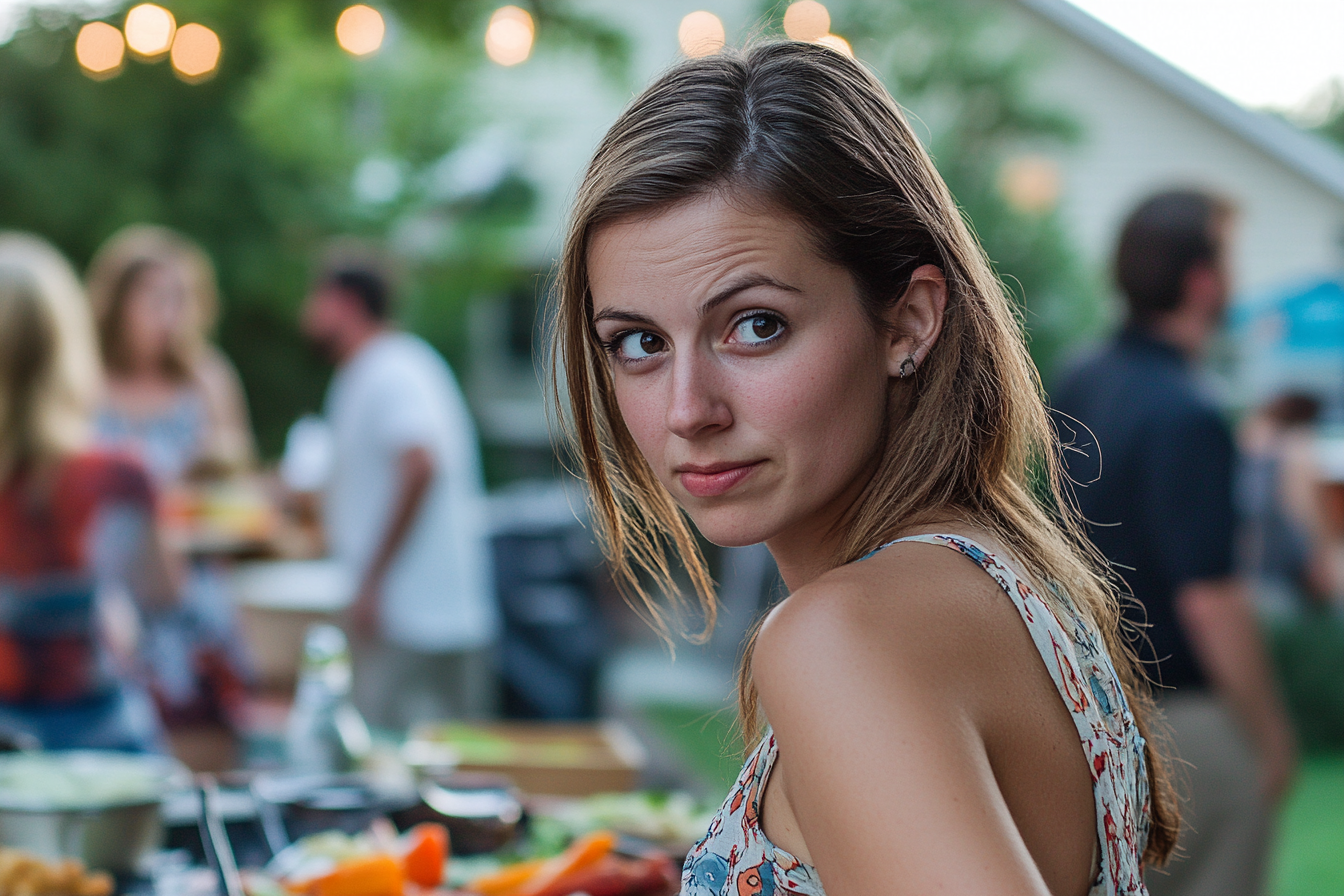 A woman at a neighborhood get-together | Source: no source
