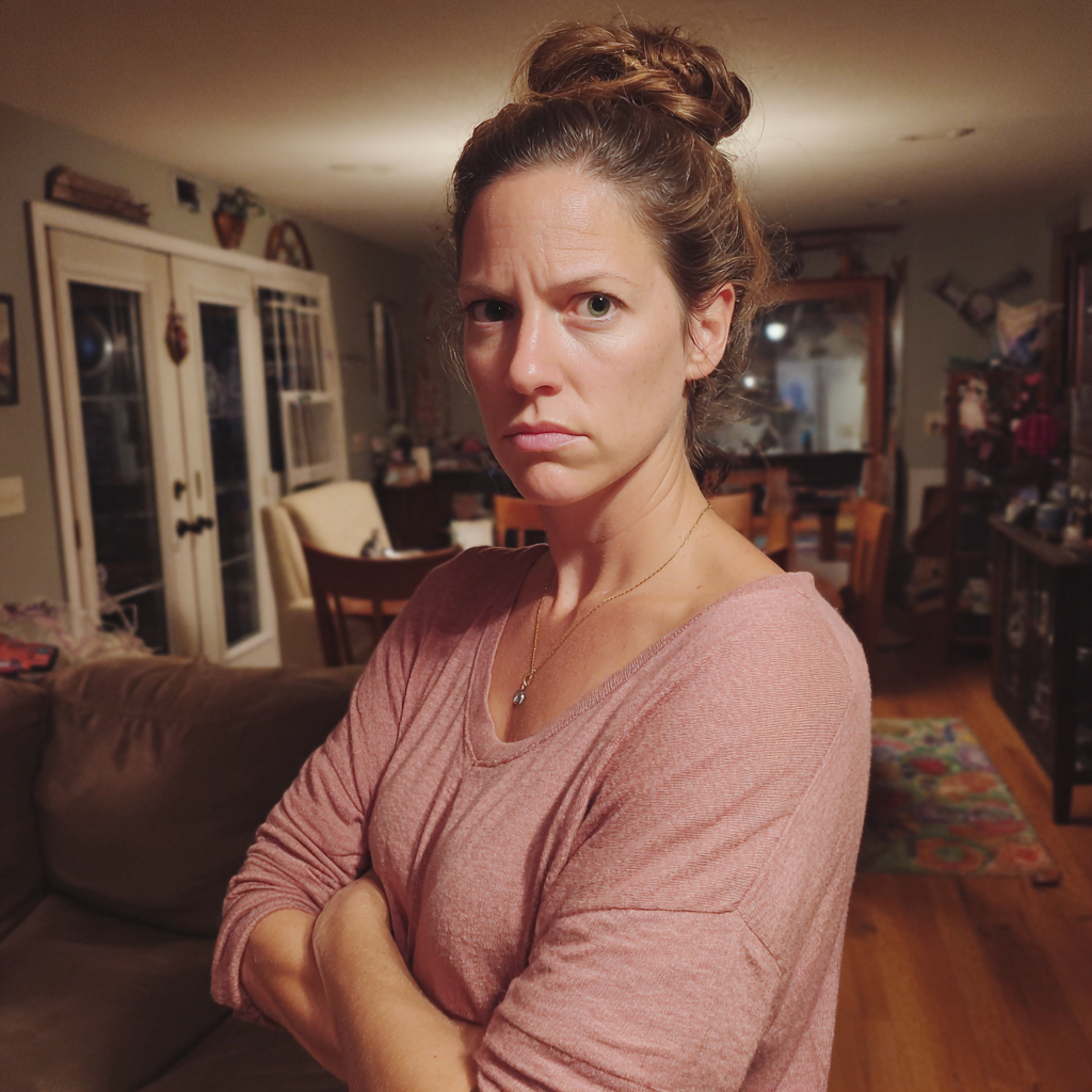 An upset woman standing with folded arms | Source: No source